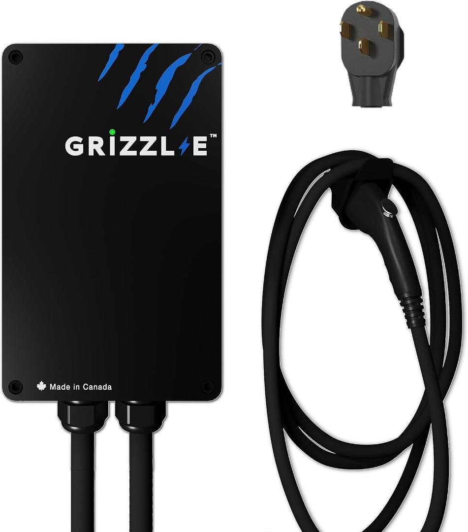 Grizzl-E Classic, Level 2 240V / 40A Electric Vehicle (EV) Charger, UL Certified, Metal Case Enclosure, Indoor/Outdoor Electric Car Fast Wall Charging Station, NEMA 14-50 Plug, Classic Black