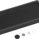 Silicone Countertop Tray  Small 7.8" Bathroom Vanity Organizer for Soap Dispenser, Lotion Bottles, Perfume, Candles, Keys  Shatterproof Sink Tray (Single - Small (7.8" x 3.9" x 0.8"), Black)