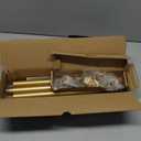 Gold Curtain Rods for Windows 48 to 84 Inch(4-7ft),1 Inch Adjustable Curtain Rod,Heavy Duty Window Rods,Decorative Swan Finials Drapery Pole,Telescoping Single Rod for Bedroom,36-88" & 1pack, Brass Gold