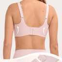 LUCKMEEY Bras for Women No Underwire Deep V Wireless Bra Push Up Seamless Bras Full Coverage Bralettes Everyday Bra Peach Pink