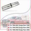 Chrome Front Grille With Honeycomb Mesh Insert - Compatible With Dodge Ram 1500, 2500, 3500 (1994-2002)