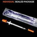 100 Pack 1ml Syringes with Needle-30Ga 5/16 Inch, Individually Sealed Packaging