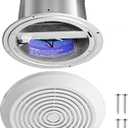 V2262-50 7 Inch Bathroom Exhaust Fan, 50 CFM Quiet Ceiling Vent Fan, 1.0 Sones Low Noise Extractor for 8" Opening, Through Wall Exhaust fan for Home, Bathroom, Laundry and Garage