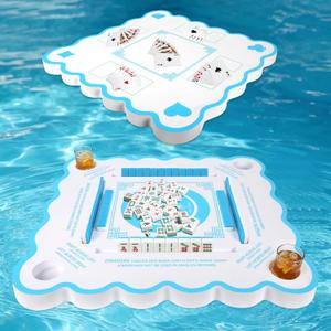 31.5 Inch Floating Mahjong Table for Pool Double Sided Water Game Table
