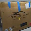 MINGBRON Car Seat Cover Full Set, Leather Car Seat Cover, Waterproof Seat Covers, Car Seat Cushion, Nappa Leather Seat Covers Car Seat Protector Universal Fit Most Cars Black