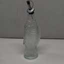 Luxshiny Oil Pitcher for Kitchen Glass Oil Dispenser Bottle Fish Shape Decorative Sauce Container Large Capacity Sauce Bottle