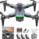 GPS Drone with 4K Camera for Adults, S166 Drone Under 249g 5GHz Transmission 3 Batteries, 90 Adjustable Lens, Auto Return, Follow Me, Brushless Motor Drones for Adults and Beginners (Black)