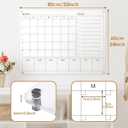 MAKELLO Acrylic Calendar for Wall 32" x 24", Clear White Board Calendar for Office, School, Home, Monthly Whiteboard with Weekly