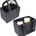 2 Pcs Portable Drink Carrier 6 Cup Holder for Car Boats Reusable Insulated Cup Carriers with Handle Cardboard Bottom, Foldable Tote Bag for Hot and Cold Drinks Transporting Coffee Beverage