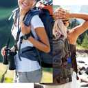 Retractable Keychain, Heavy Duty Badge Holder Reel  Braided Paracord Lanyard with USA Flag, Retractable ID Badge (Black-blue)