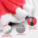 2 x 24 Inch Faux Fur Christmas Tree Skirt Soft Plush Tree Mat Thick Red Velvet and White Plush Tree Skirts Christmas Decorations Fluffy Tree Skirts Xmas Holiday Party Indoor Decorations, Red