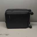 Carry On Luggage 22x14x9 Airline Approved, FLO5 Expandable Polycarbonate Suitcase with Front Pocket (FX-Core, Black, 20 Inch)