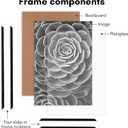 Americanflat 13x19 Picture Frame with Polished Front Cover - Set of 3 - Slide-In Photo Frame with Buildable Molding - Fusion Collection - Picture Frames for Wall Display - Black