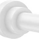 Shower Curtain Rod 31-80 in Adjustable Curtain Rod No Drilling Tension Shower Rod Stainless Steel for Bathroom Room Divider, White