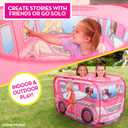 Barbie Coastal Cowgirl Camper Pop-Up Play Tent for Kids  Indoor Playhouse with Roll-Up Door & Roof Openings  Easy Setup, Folds Flat for Storage  Safe for Toddlers & Kids Ages 3+