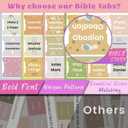8 x Bible Tabs with Unique Stickers, Laminated Bible Tabs for Women & Men, Christian Gifts, Boho Theme, Large Print Bible Tabs for Easy Navigation, Bible Book Index Tabs Labels, Bible Study Supplies