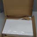 Bamboo 2 Step Stool 300lbs Capacity, Wooden Two Step Stool with Non-Slip Handles, Heavy Duty Stepping Stool for Bedside High Beds Adults, Sturdy Small Bathroom Kitchen White Step Stool