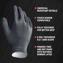 Venom Steel Industrial Nitrile Gloves, Chemical Resistant Disposable Black Gloves, Latex-Free, Powder-Free, Textured Grip, Heavy Duty Two-Layer Protection, 6 mil, Large, 100 Count (L)