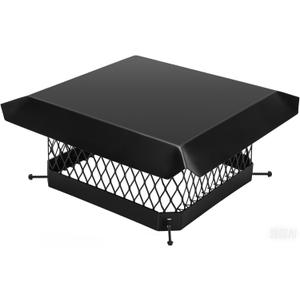 G GOOD GAIN Chimney Cap - 13 x 13 inch Chimney Cover for Outside Galvanized Steel | Fireplace Rain Caps with Hood Plate | Chimney Flue Cover Fits Existing Tiles with Adjustable Metal Screws & Gloves