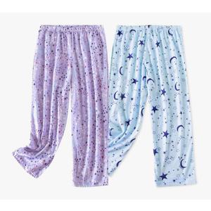 PNAEONG Women's Capri Pajama Pants Lounge Causal Bottoms Fun Print Sleep Pants Large, Pack of 2