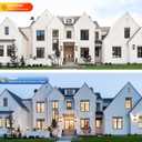 2 x Window Privacy Film One Way Mirror Reflective Window Film See Out Not in Sun Blocking Heat Control Anti UV Window Tint for Office Home Door(Black-Silver, 17.5 Inch x 6.5 Feet)