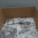 Wonderful 3 Pieces Fluffy Faux Rabbit Fur Bubble Comforter Set King Size, Tie-Dyeing Multiple Grey Plush Fuzzy Bedding Set, Warm Soft Bubble Comforter Bedding Set for Winter