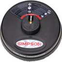 Simpson Cleaning 80165 Universal 15" Steel Pressure Washer Surface Cleaner for Cold Water Machines, 1/4" Quick Connection, Recommended Min 2200 PSI up to Max of 3700 PSI, Black