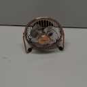 xasla 4 Inch Small USB Desk Fan, Mini Quiet Fan with Metal Construction & Strong Airflow & 360Adjustable Tilt Angle, Personal Cooling Fan for Desktop Office (Bronze)