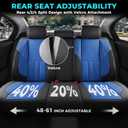 Car Seat Covers Full Set - Universal Seat Covers for Cars SUV Truck Faux Leather Automotive Seat Covers, Breathable & Waterproof Front and Rear Seat Protectors, Fit for Most Cars-BlackBlue
