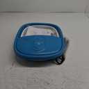 Collapsible Foot Spa Bath Massager with Jets, Red Light, 8 Shiatsu Massage Rollers, A Double-Sided Foot File for Stress Relief & Soft Feet, Space-Saving Feet Soaker, Blue