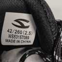 HOBIBEAR Men's Trail Hiking Shoes Wide Fit - Lightweight Low Top Breathable Sneakers for Walking, Trekking & Outdoor Adventure (Black), 42