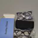 4 Pack Progressive Multifocus Reading Glasses for Women Men Spring Hinge Blue Light Blocking Readers (Multicolor-1)