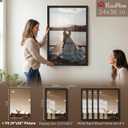 24x36 Poster Frame 4 Pack, Black Wood 36x24 Picture Frame, Polished Plexiglass, Vertical or Horizontal Wall Display for Photos & Artwork
