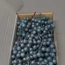 Red Berries, 14 Pack Artificial Berry Stems for Christmas Tree Decorations, Crafts, Holiday and Home Decor, 7.9 Inches (Light Blue)