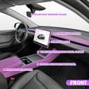 Purple Interior Covers Trims Kit for Tesla Model Y/3 Accessories 2024-2026