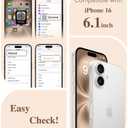 Dibrell for iPhone 16 Case, [Full Camera Protection] [Not Yellowing] [Military-Grade Drop Protection] Cute Clear Slim Shockproof Protective Phone Cover for Women Girls 6.1", Star Shell/Brown