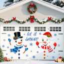 Christmas Garage Door Magnets Decorations, 55pcs Snowman Snowflake Magnetic Christmas Garage Decoration Stickers for Car Refrigerator, Reflective Xmas Holiday Decorations for Mailbox Dishwasher
