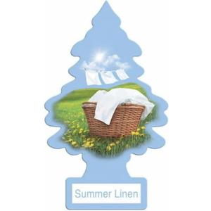LITTLE TREES Car Air Freshener | Hanging Paper Tree for Home or Car | Summer Linen | 6 Pack