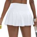 14" Pleated Tennis Skirt with Pockets High Waisted Skort (M)