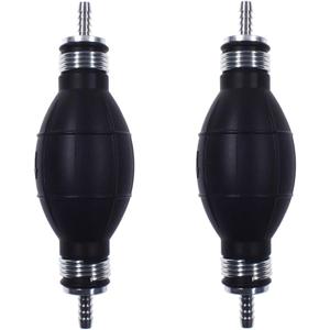 2Pcs Bulb Type Rubber Fuel Transfer Vacuum Fuel Line One Way Fuel Valve Fuel Pump Line Hose Hand Primer Gasoline Petrol Diesel Pump For Marine Boat 6mm 9001080A (1/4)