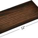 WELLAND Bradley 5" Deep Narrow Floating Shelves Set of 2 Handmade Wood Wall Shelves Rustic Shelves Wall-Mounted (Brown, 12 inch)