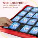 Card Binder with 1024 Cards,16 Pocket Trading Card Binder Includes 32 Page Storage Sleeves,Collection Card Album,Card Holder to Organize and Protect Cards,Red