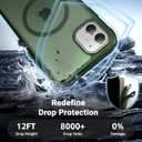 jaroco Magnetic for iPhone 11 Case, [Compatible with MagSafe][Military Grade Drop Protection][Heavy Duty Protection][Non-Slip][Shockproof] 2-Layer Durable Bumper Phone Case 6.1''-Army Green