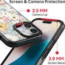 Bouvardia for iPhone 16 Case, Cute Design for Women & Girls, Protective & Aesthetic, Floral Theme - Flowers Blossoming (Gray Bumper)