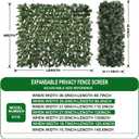 Expandable Fence Privacy Screen for Balcony Patio Outdoor,Decorative Faux Ivy Fencing Panel,Artificial Hedges (Single Sided Leaves)