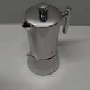 Stovetop Espresso Maker, 4Cup 6.8 oz Moka Pot, Stainless Steel Cuban and Italian Coffee Maker for Cafetera Cubana, Greca De Cafe Induction Stovetop Compatible, Coffee Gift for Home Travel (Silver)