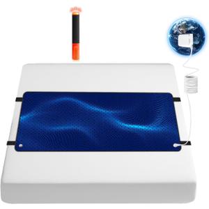 Grounding Mat for Bed,Energy Mat Grounding Pad for Sleeping, Relieve Stress,Improves Sleep,Anti-Static Mat,Anti-Slip Ground Mattress with 15 Feet Cord and Test Pen (Black,Twin 39x26.89)