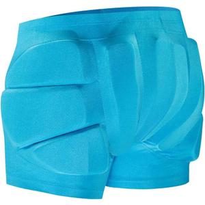 Kids Butt Pad Shorts for Skating Snowboarding Ski Hockey, Hip Tailbone Protective Padded Shorts for Youth Child (Small, Blue)