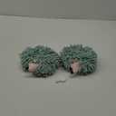 Sophie & Panda Fuzzy Ball Hand Towels (Set of 2) - Dry Your Hands conveniently with This Creative Hand Towel Hedgehog Decorative Towels for Bathroom (Pack of 2, Mint)