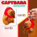 Kawaii Capybara Stuffed Animal, Kawaii Plush Toys Keychain, Mini Plushies for Girls, Boys and Babies, Capybara Stuffed Animals Plushie for Christmas Decorations, Valentine's Day Gifts